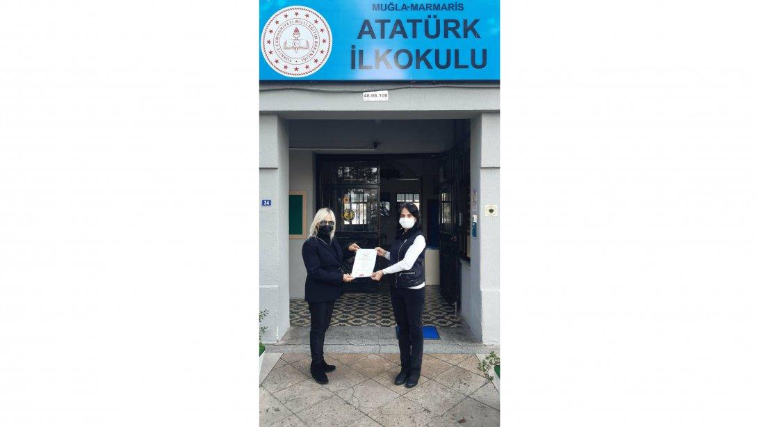 İlçe Millî Eğitim Müdürümüz Züleyha ALDOĞAN, Atatürk İlkokulunu ziyaret ederek, 