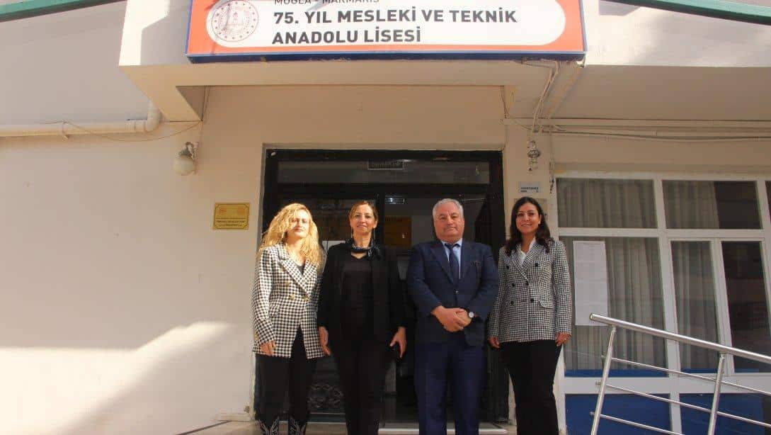 İlçe Milli Eğitim Müdürümüz Sn. Serap AKSEL, 75. Yıl Mesleki ve Teknik Anadolu Lisesi Ziyaret Etti