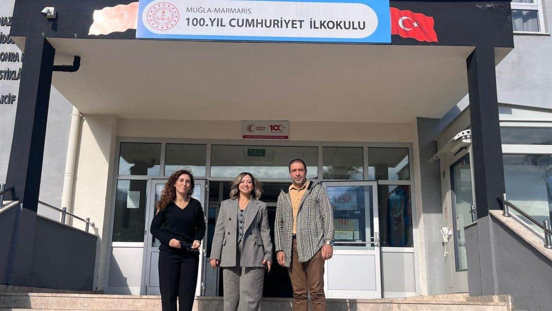 İlçe Milli Eğitim Müdürümüz Sayın Serap AKSEL'den İçmeler 100. Yıl Cumhuriyet İlkokuluna Ziyaret